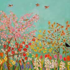 Vanessa Cooper 'Spring Chorus' Ltd ed unframed print 51x51cms