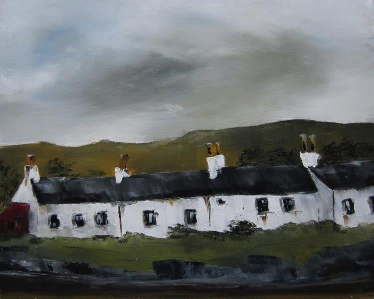 Victoria Maxwell MacDonald 'Red Shed' oil on canvas 40x50cm
