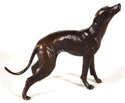 Whippet bronze by Michael Simpson at Iona House Gallery