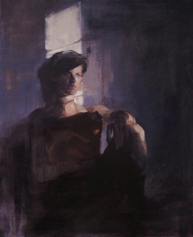 Yara Damián 'The Light Draws Me In' oil on canvas 100x81cms