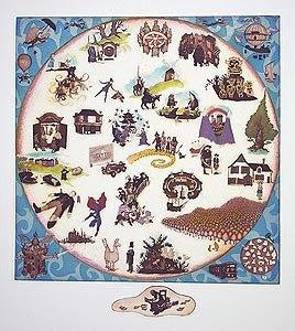 Mychael Barratt 'Lost Magical Kingdoms' etching 80x73cm (unframed)